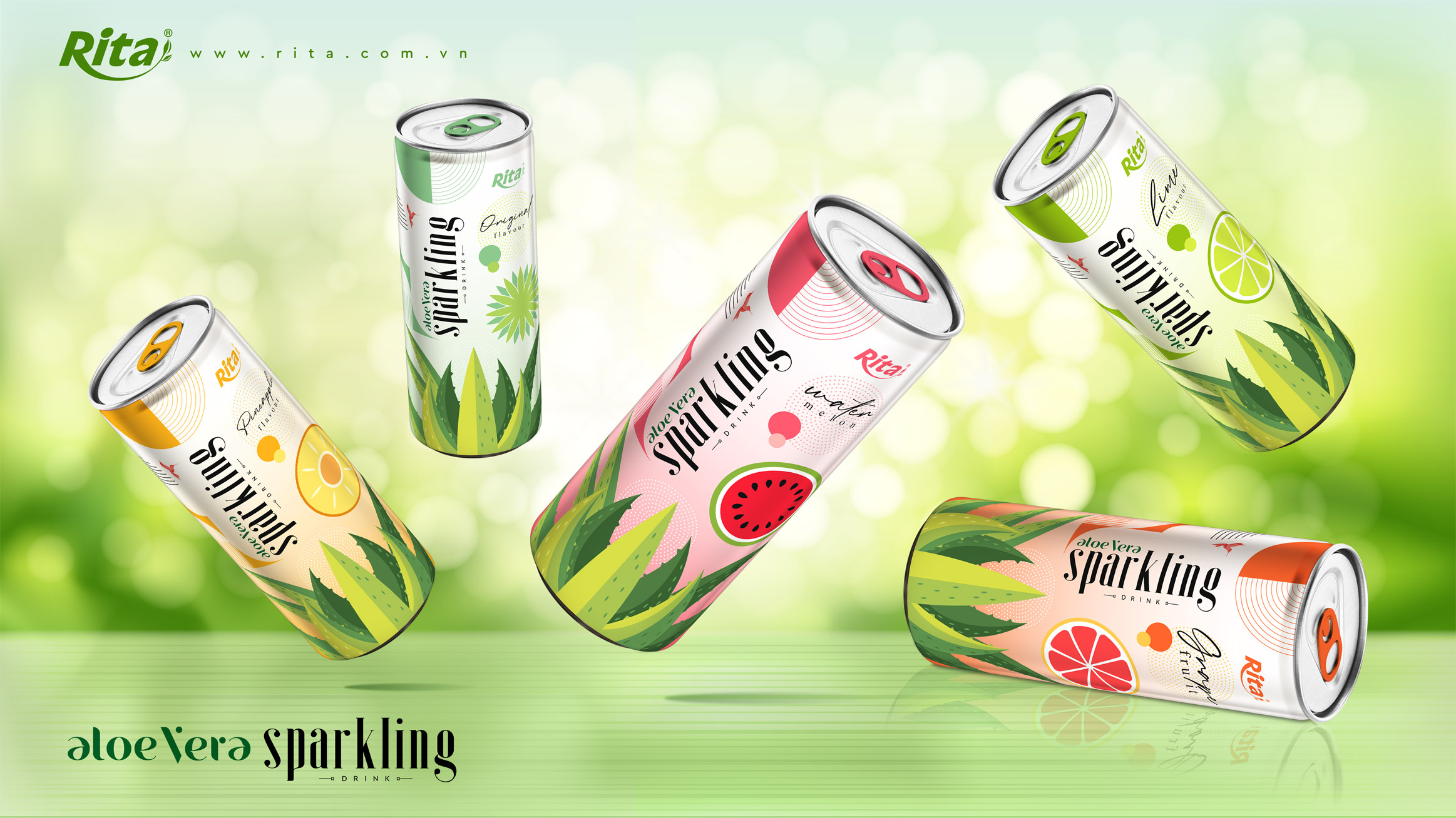 Sparkling aloe vera 330ml