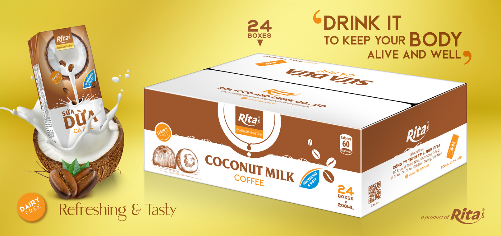 3D Carton Coco Milk 