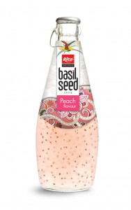 290ml basil seed drink with Peach