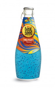 290ml basil seed drink with mix fruit