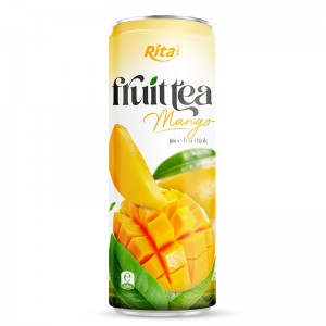 330ml Sleek alu can Mango bubble tea drink healthy with green tea