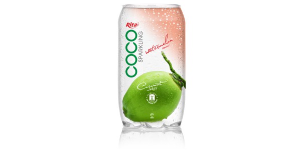 350ml Pet bottle   Sparking coconut water  with watermelon juice