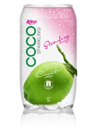 350ml  Pet bottle  Sparking coconut water  with strawberry juice