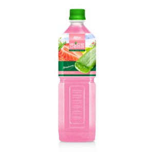 Aloe vera with strawberry  flavor 1000ml Pet Bottle 