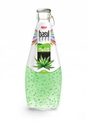 Basil seed with aloe vera 290ml glass bottle 