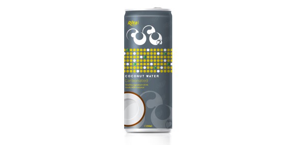 Carbonated coconut water 250ml slim can 