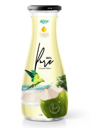 Coconut-water-1L Glass-bottle with Pineapple