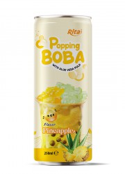 popping Boba bubble pineapple flavor with aloe vera pulp  250ML cans