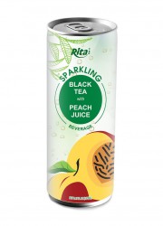 sparkling black tea peach