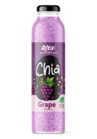 Оптовая продажа семян чиа, напиток со вкусом винограда, стеклянная бутылка 10,6 жидких унций