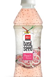 350ml basil seed drink with Peach