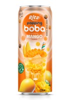 OEM ODM обслуживание 320 мл тонкая банка Popping Boba Tea со вкусом манго