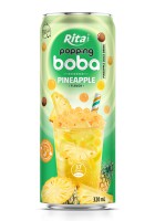 Популярный популярный чай Boba Tea со вкусом ананаса, 320 мл, тонкая банка