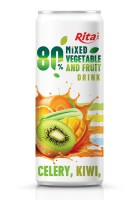 Healthy 320 мл гладкая банка смешанного овощного и фруктового напитка